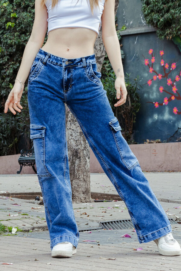 Jeans Cargo Brooklyn Azul